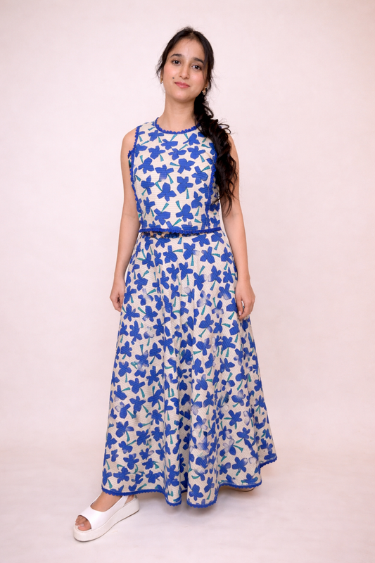 Ira Blue Floral Co-Ord Set